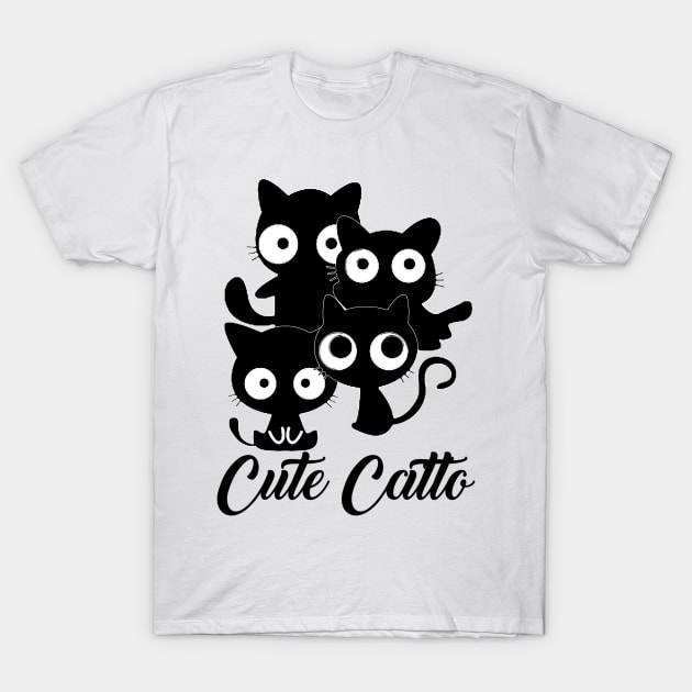 Cute catto T-Shirt by Ashygaru